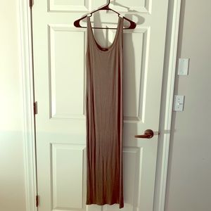 Forever 21 fitted ribbed maxi dress